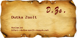 Dutka Zsolt névjegykártya