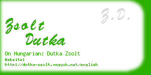 zsolt dutka business card